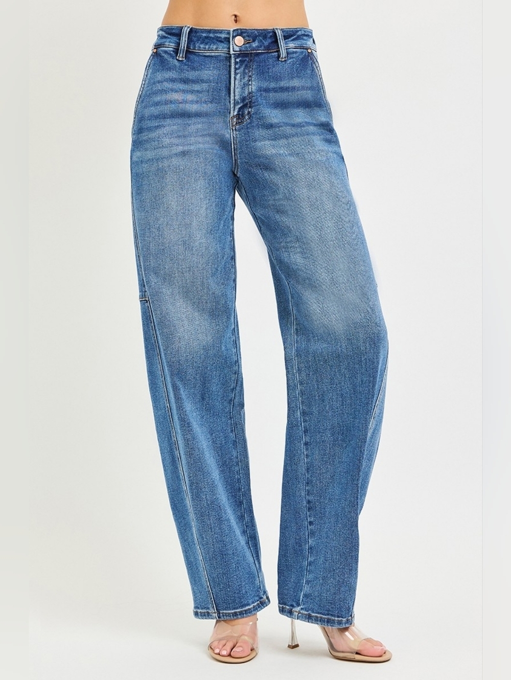 RISEN HR Slouchy Baggy Jeans Stretch Relaxed Cottagecore Modern Various NEW - Picture 8 of 8